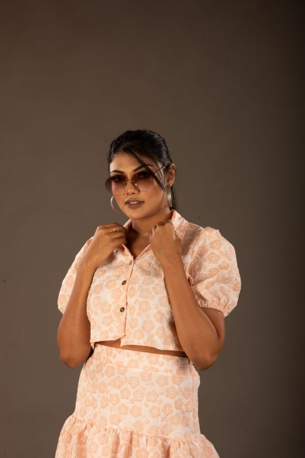 Imported fabric, skirt& top set, the skirt is elasticated. It's a perfect day/eve out wear with summer shades. - Image 5