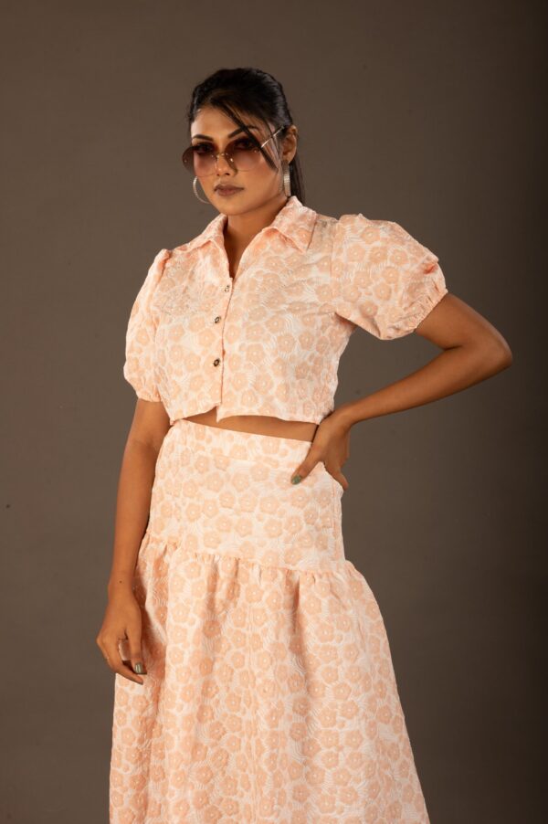 Imported fabric, skirt& top set, the skirt is elasticated. It's a perfect day/eve out wear with summer shades. - Image 6
