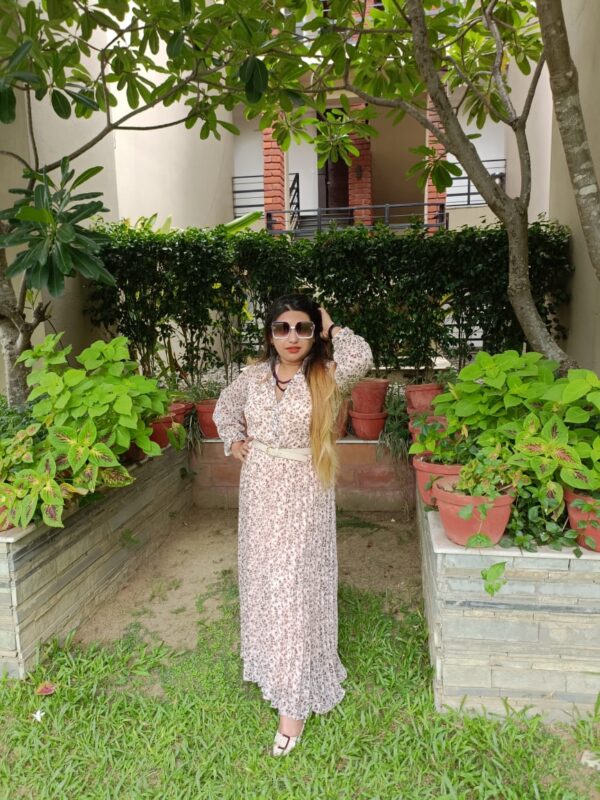 Animal Print pleated dress - Image 3